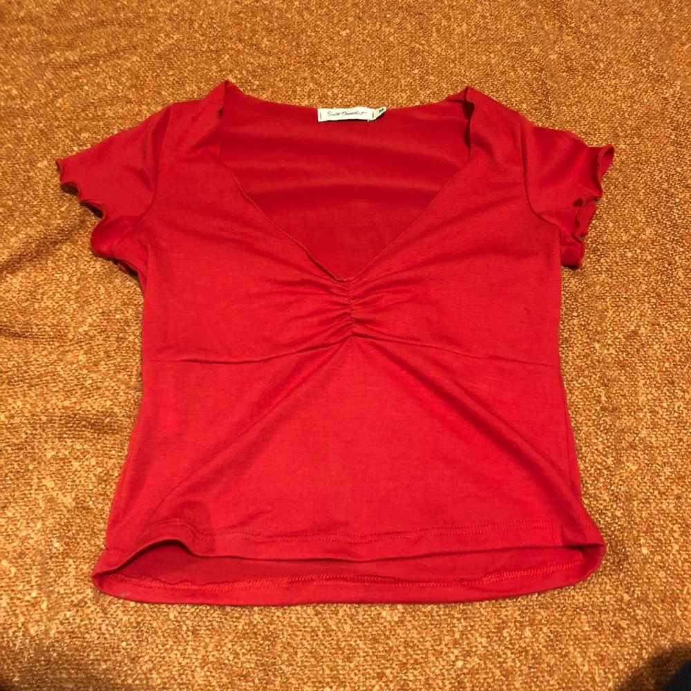 Red V Neck